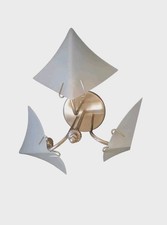 Lampadario In Vetro e acciaio