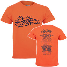 T-shirt Bruce Springsteen tour ufficiale 2024 The E Street nuova arancione dalla S alla XXL