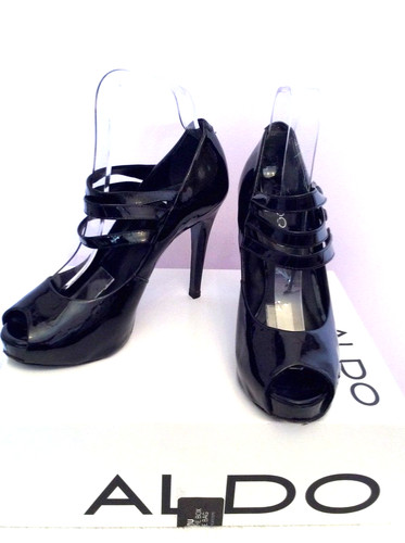 Aldo nero vernice peeptoe - aldo, mary