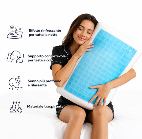 Guanciale memory foam - foam, gel