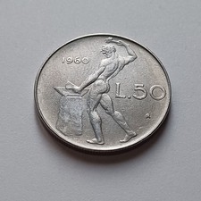 Italia moneta lire vulcano - 50,