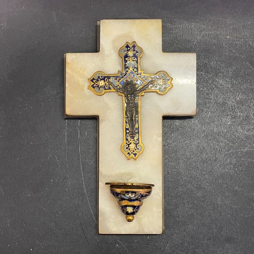 Bénitier décor christ - au, du
