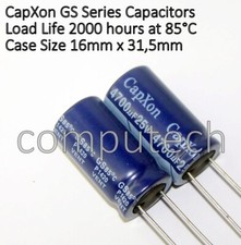 1 pezzo Condensatore elettrolitico 4700uF 25V 85°C  CAPXON GS (VENT) Serie 