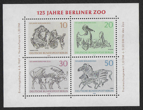 Berlino 1969 michel 338 - michel, 338-341