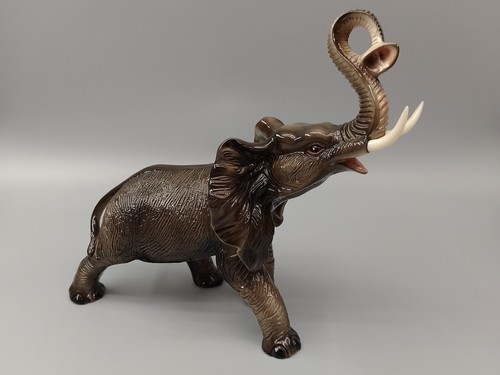 Vintage ceramic elephant - ceramic,