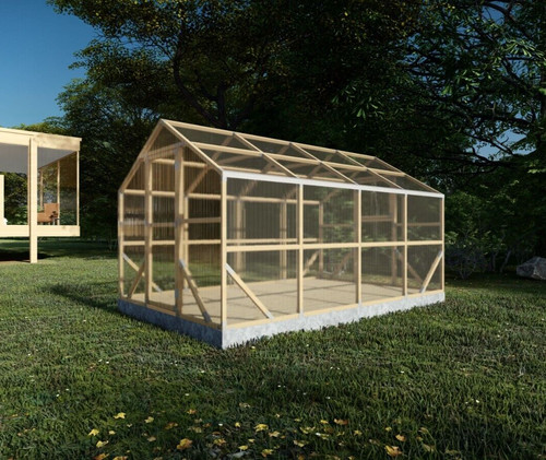 Eco serra legno giardino - 4m,