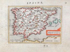 SPAGNA MAPPA ORIGINALE ANTICA