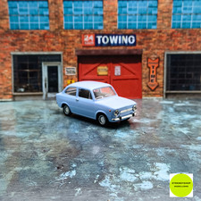 Modellino auto Solido Fiat 850 1966 Azzurro Die Cast da Collezione  scala 1:43