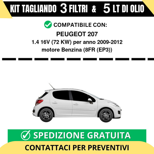 Tagliando per peugeot 207 - tagliando, 1.4