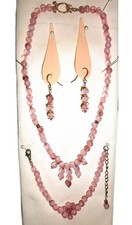 Parure 3pz Giada Rossa - Collana Bracciale Orecchini + Sacch. Organza