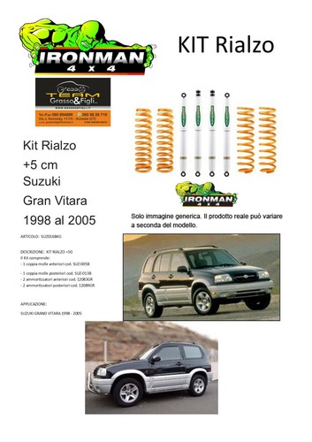 Kit rialzo off road for - , suzuki