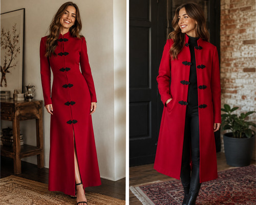 Vestito cappotto zara rosso - vestito,