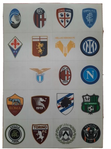 Foglio scudetti calciatori - foglio,