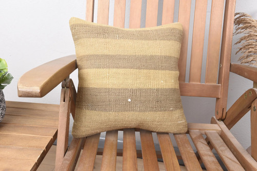Cuscino righe beige vintage - cuscino,