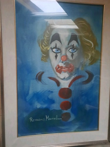 Romano mussolini quadro olio - romano,