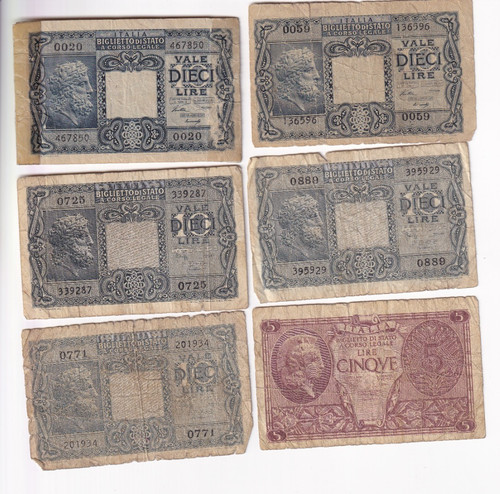 Italy 5 lire lira - &,
