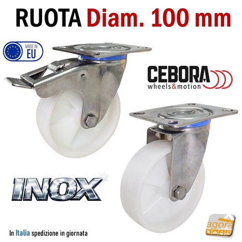 Ruote carrelli inox alta - ruote,