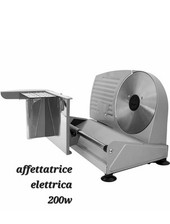 AFFETTATRICE ELETTRICA PICCOLA PER CASA BAR 200 W AFFETTA LAMA DA 19 CM ACCIAIO