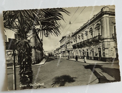 Cz637 cartolina giarre via - cartolina,