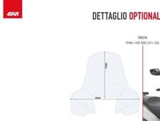 SOLO LASTRA Parabrezza SYM HD 300 2019 2021 2022 2023 2024 GIVI