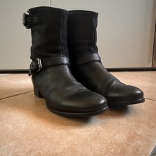 Prada Stivali Pelle Nera 35 1/2 Boot Prada