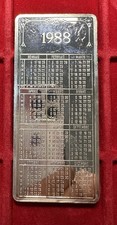 Lingotto 100 Grammi ARGENTO PURO 999 Calendario 1988