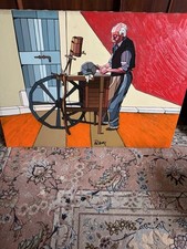 Olio Su Tela V. Adami 50 Per 70 Cm