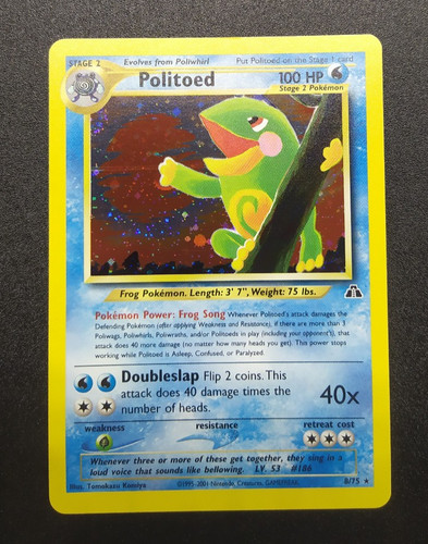 Politoed holo neo - politoed, 8/75