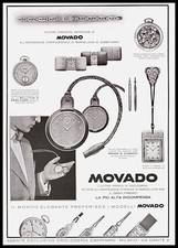 PUBBLICITA' 1929 OROLOGI MOVADO MODELLI EBERHARD PREMI BARCELLONA LONDRA WATCHS