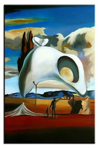 Salvador dali dipinto - dali, olio