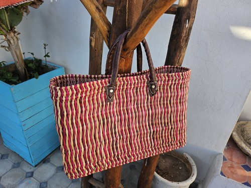 Borsa cestino rafia marocco