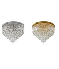 Lampadario Soffitto Plafoniera Con Sfere Cristalli In Vetro Portalampada E14 A