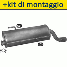 PEUGEOT 206 CC 206+ 1.1 1.4 1.6 1998-2013 Silenziatore Marmitta Posteriore+