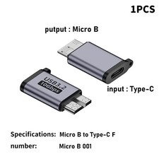 1 Piece Micro B USB C Male