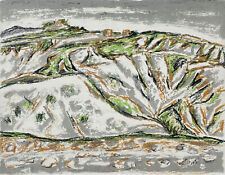 Orfeo TAMBURI "Le Crete a Monte Oliveto"  1971  litografia originale firmata