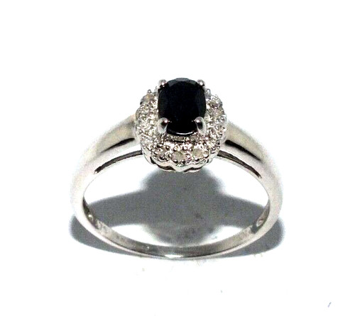 Donna 9ct anello oro bianco - anello,