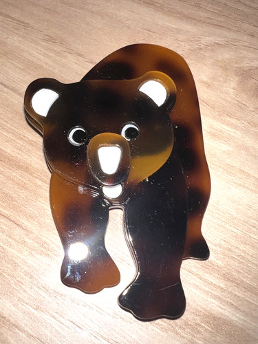 Spilla plastica lucite - , orso