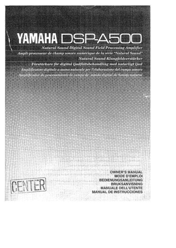 Yamaha dsp a500 amplificatore - dsp-a500,