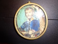 Antico medaglione con dipinto vedi foto