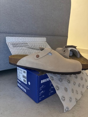 Birkenstock boston beige sand - birkenstock,