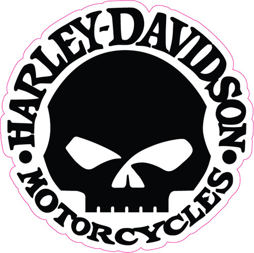 Harley davidson skull sticker - harley,