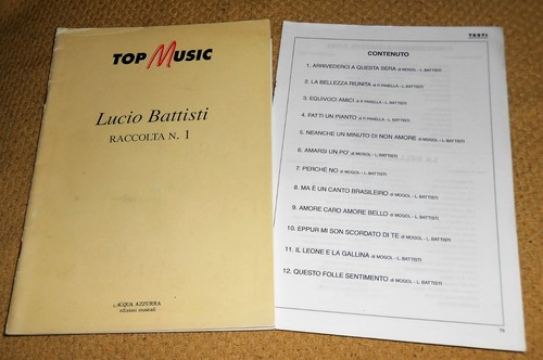 Lucio battisti libretto - ,