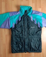 Vintage 90s Adidas Originals Parka Unisex Nylon Oversize - Color Block Viola...