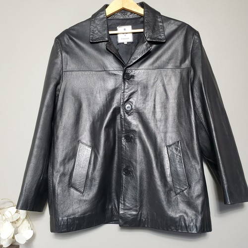Giacca pelle nera firenze - di,