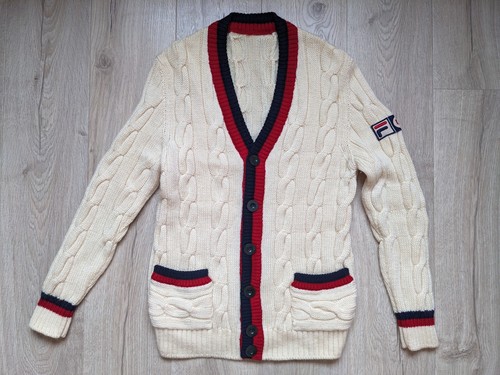 Cardigan bianco vintage fila - cardigan,