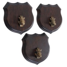 3X Scudi Araldici Cinghiale AF 17CM Trofeo Testa Di Cinghiale Copertura Piccola