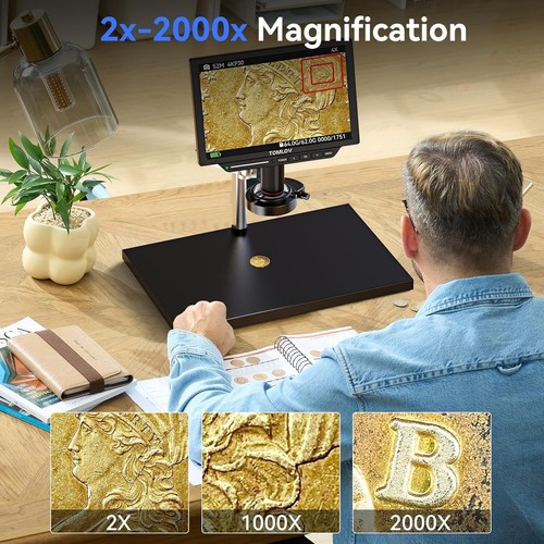 Tomlov lcd microscopio - 4k,