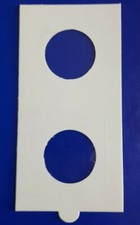 N. 50 CARTONCINI oblò 25 mm CUSTODIE CONSERVA PROTEGGERE PORTA MONETE A PINZARE