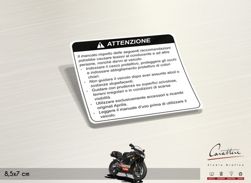 Adesivo avvertenze sicurezza - avvertenze,