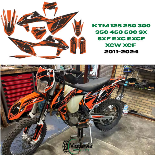Kit grafiche nere ktm 125 - grafiche,